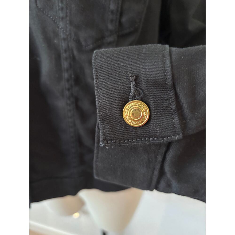 Michael Kors - Pre-Owned Black Cotton Denim Jacket Size XL - Picture 3 of 7